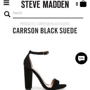 Steve Madden Carrson Black Suede Heels